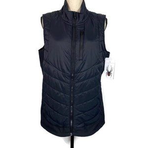 Spyder Womens Challenger Vest Black Size M NWT T-Mobile Neck Embroidery